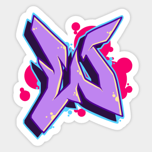 Letter W- Graffiti Street Art Style Sticker